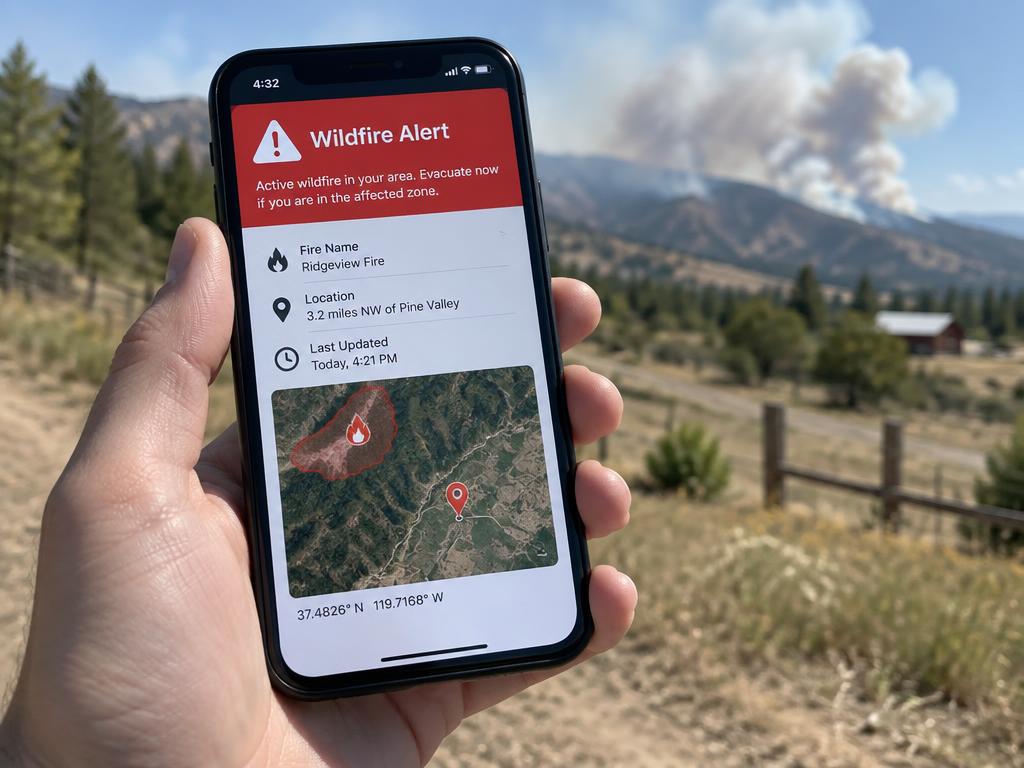 Alerta inmediata en el móvil con mapa y coordenadas exactas.