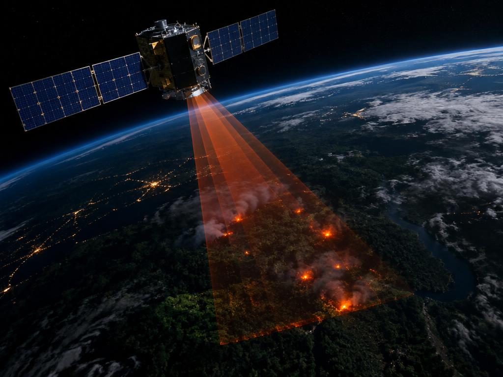 Detección orbital: satélites escanean el territorio en espectro térmico.
